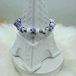 Purple Ceramic Chinese Style Beaded Bracelets for small wrist sizes